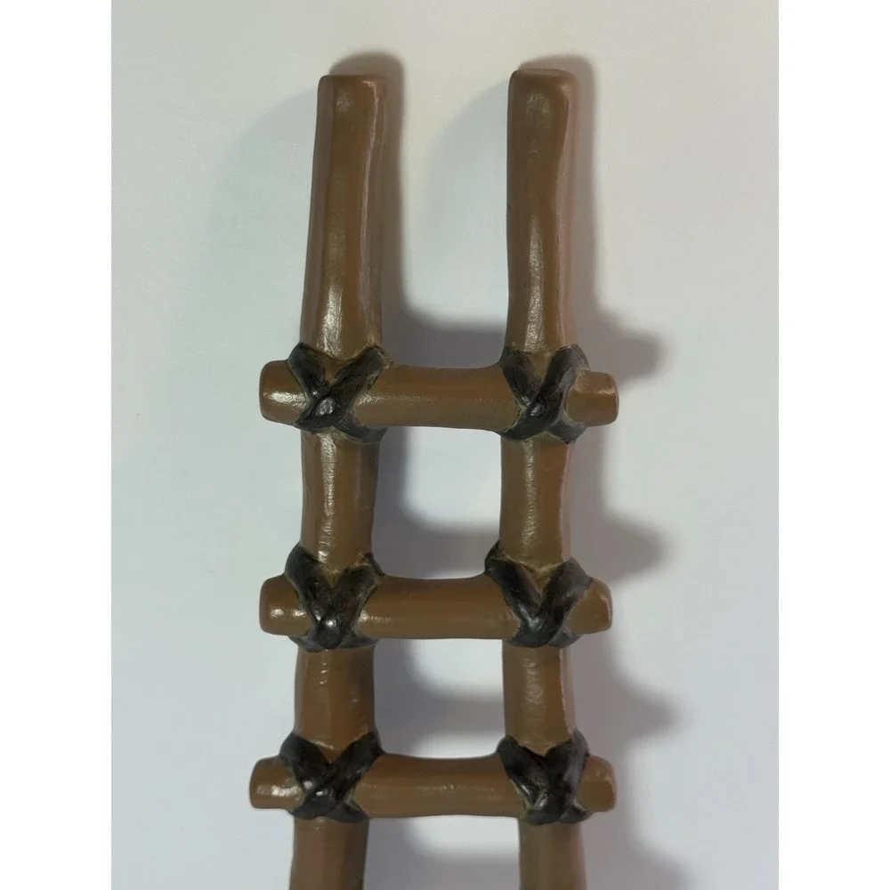 Ceramic Log Ladder Fish Tank Ornament Reptile Basking Ramp Fairy Garden Decor